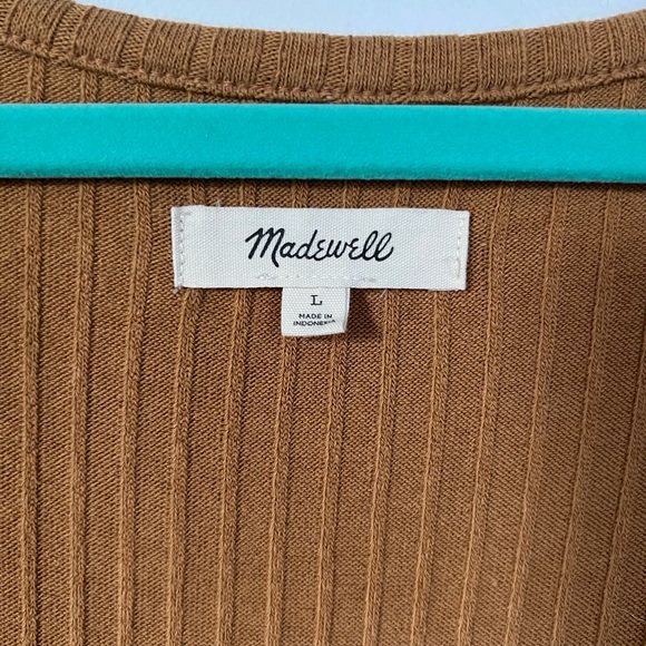 Madewell Ribbed Cardigan Cropped Tee - Picture 4 of 7